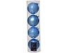 Decoris Kerstballen glas d10 cm sky blue 4 st