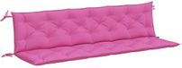 vidaXL Coussin de banc de jardin 2 pièces 200x50x7 cm tissu rose