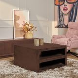 Merkloos Starfurn Salontafel Brussel Bruin 80x80x40 cm