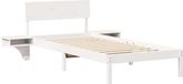 vidaXL Cadre de lit avec tête de lit Blanc 90 x 200 cm Pin massif