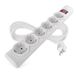 EMOS - Overspanningsbeveiliging stekkerdoos met LED-display, 6-voudig, 5 m kabel
