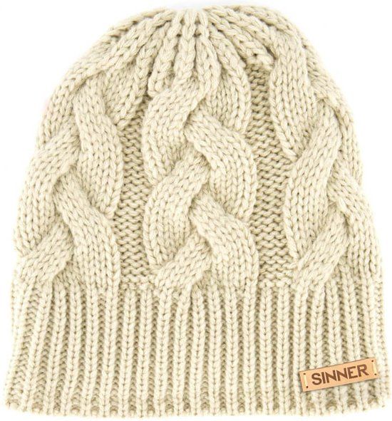 SINNER Cable Beanie Women - One Size - Sand