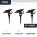 Fonkel Letsleds Set 3x Solar LED Tuinspot Prikspot op Zonne Energie 1,5Watt IP65 Zwart