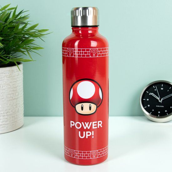 Paladone Products SUPER MARIO - Power Up - Metal Bottle 600ml