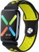 Strap-it Siliconen Smartwatch bandje - Geschikt voor Oppo Watch 46mm - Zwart/Geel