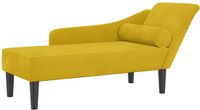 vidaXL Chaise longue met kussens, fluweel, geel