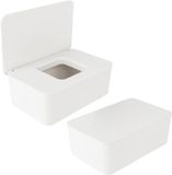 Merkloos Vochtig Toiletpapier Houder - 2 Stuks - Wit