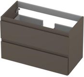 INK - Onderkast 2 Laden Greeploos Gelakt - 800x400x520 Mm - Mat Taupe