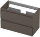 INK - Onderkast 2 Laden Greeploos Gelakt - 800x400x520 Mm - Mat Taupe