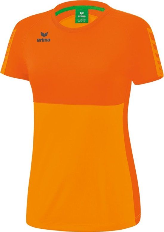 ERIMA Six Wings T-Shirt Dames - New Orange-Oranje Maat 34