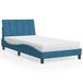 Prolenta Maison Exclusive - Lit avec matelas « Hanko » bleu 100 x 200 cm, velours