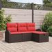 Maison Exclusive - Ensemble de canapés de jardin, 4 pièces, couleur marron, en polyrotin