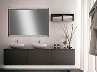Zalena Treviso 30 x 25 cm framespiegel, wandspiegel, designspiegel, badkamerspiegel voor de woning, gastenbadkamer, hal, gadrobe woonkamer