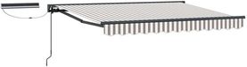vidaXL Parasol électrique solaire 4 x 3 m gris clair