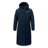 Schöffel Damesjas met capuchon, blauw, met stretch en ritssluiting