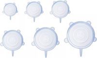 Ruhhy Siliconen deksels - Blauw - set van 6 stuks