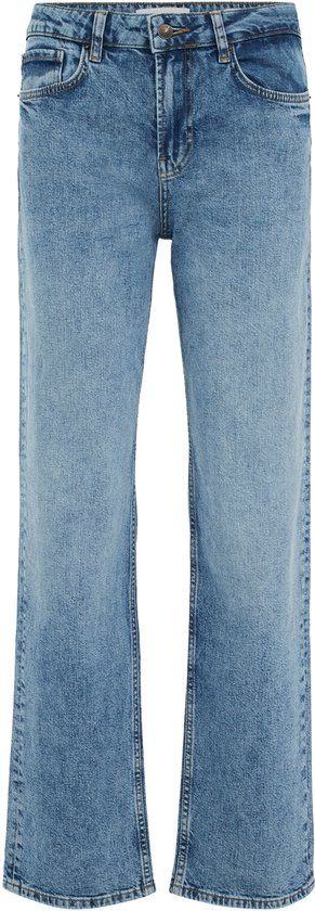 WE Fashion Dames straight fit jeans Blue Katoen W26