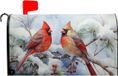 Sans marque Housse de boîte aux lettres - Rouge oiseau décor