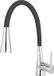 Ferro Zumba 2 Robinet de cuisine - Bec flexible - Douchette - 44 cm - Noir avec Chrome