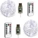 Merkloos Unyqoos Set van 2 USB LED Lichtkettingen 10 Meter Zilverdraad - 100 Micro LEDS, Timer en Afstandsbediening