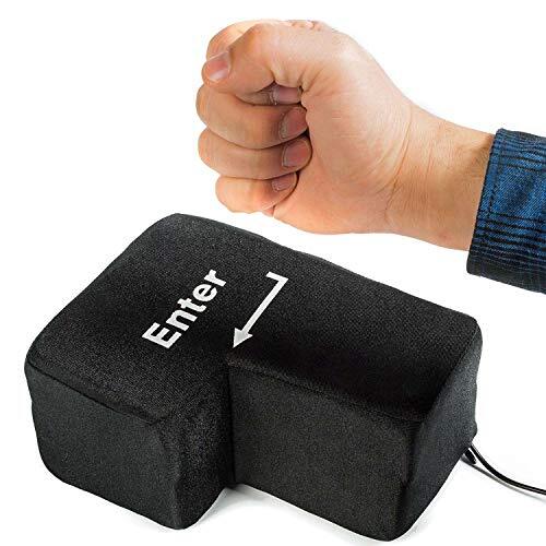 Goods & Gadgets Grote Enter Toets XXL Enter Toets met Bureaukussen USB Gadget Toetsenbord voor Anti-Stress-Relief