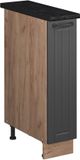 Vicco Apotheekkast Fame-Line, Donkergrijs/Goudkleurig Eiken, 20 cm, WB Antraciet