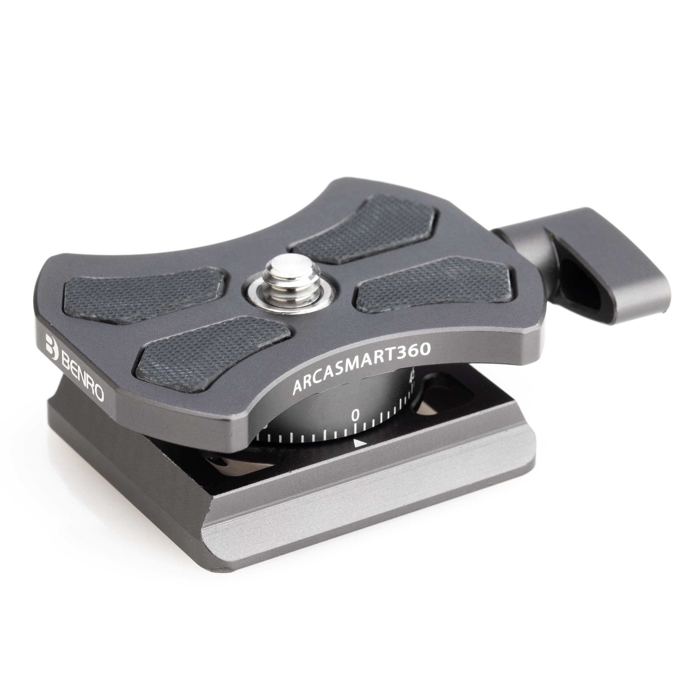 Benro ARCASMART360 Tripod Head Plate - Grey, Black Aluminum