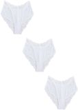 Next - Dames - Set van 3 hoog uitgesneden Ultimate Comfort slipjes met kant en hoge taille - Wit