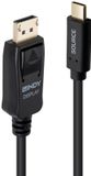 Lindy 43500 video kabel adapter 1 m USB Type-C DisplayPort Zwart