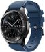 By Qubix Qubix - Compatible Samsung bandje - Siliconen sportbandje - Donkerblauw - Geschikt voor Samsung Galaxy Watch 3 (45mm) - Galaxy Watch 46mm - Samsung Gear S3 Classic & Frontier