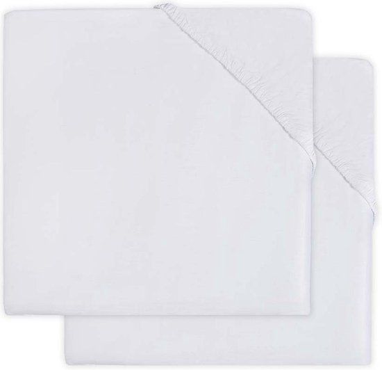 Jollein Molton Ledikant Hoeslaken 60x120cm - Wit (2 stuks)