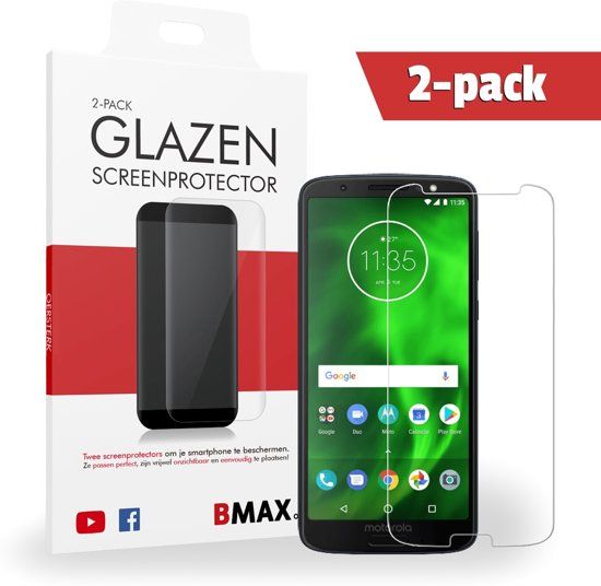 BMAX 2-pack Motorola Moto G6 Screenprotector Tempered Glass