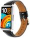 Strap-it Leren bandje geschikt voor Huawei band 11 / Huawei band 11 Pro - Zwart