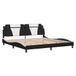 Viana Cadre de lit sans matelas similicuir noir et blanc 200x200 cm