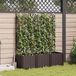 Maison Exclusive - Pot de plante de jardin, 3 pièces, marron, 120 x 40 x 143 cm, plastique PP