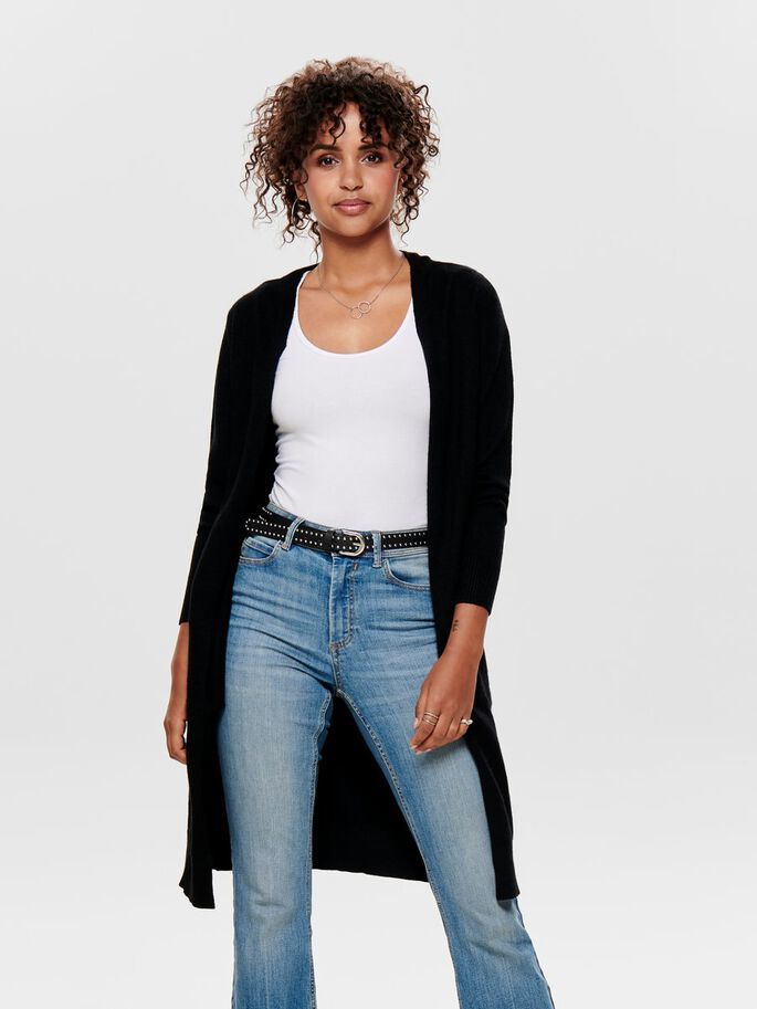 JDY JDYMARCO L/S LONG CARDIGAN KNT NOOS Women's Cardigan - Black - Size S