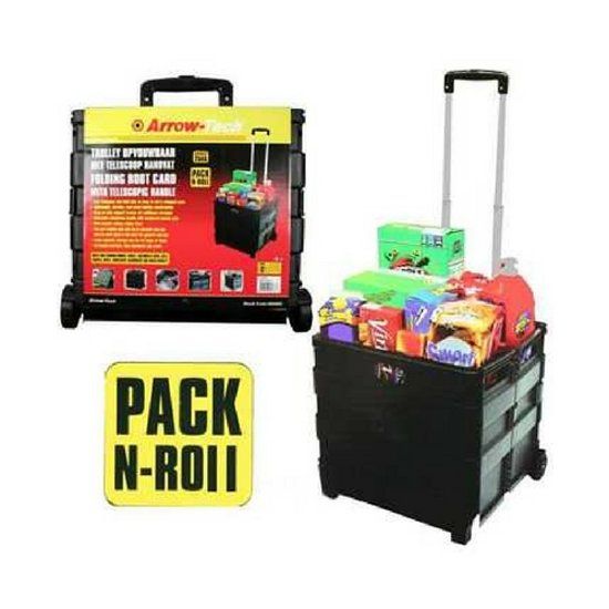 Benson Trolley met vouwkrat 30L festival trolley boodschappentrolley opvouwbaar trolleys