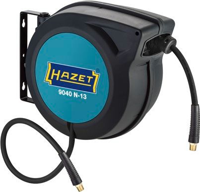 HAZET 9040N-13 Automatic Wall-mounted Hose Reel - 15m - Black/Blue