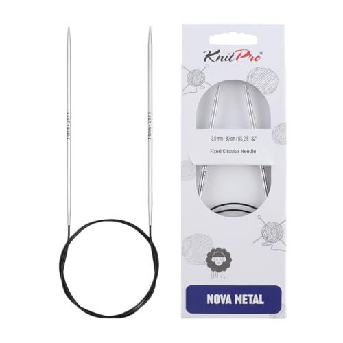 Knit Pro Nova Metal rondbreinaalden 80cm 3.00mm