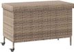Keter Boîte de jardin à roulettes 110x55x73 cm poly rotin gris