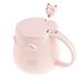 lachineuse Kattenbeker Kawaii – roze – met deksel en lepel