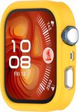 Wigento Huawei Siliconen beschermhoes voor de Huawei Watch Fit 4 Pro, halfomsluitend, geel