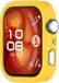 Wigento Huawei Siliconen beschermhoes voor de Huawei Watch Fit 4 Pro, halfomsluitend, geel