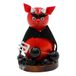 Dekohelden24 Hout rookfiguur duivel, rood/zwart, L/B/H: 9,5 x 10 x 14 cm.