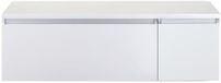 BES LED Frozen Badmeubelset 140 cm - Greeplijst in Kleur - Wastafel Onderkast met Bovenblad Wit Hoogglans