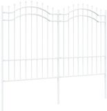 vidaXL Tuinhek WOERDEN 240 x 190 cm Poedercoated staal Wit