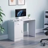 Vida Designs 3331087 computertafels, MDF en spaanplaat, wit, standaard