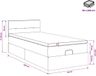 vidaXL - Ottoman bed met matras met hoofdeinde - Zwart - 90 x 200 cm - Stof