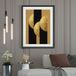 Affiche de formes géométriques - 30x40 cm - Bordure noire et blanche