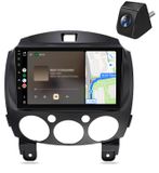 Awesafe Mazda 2 (2007-2013) Autoradio met Carplay, camera, Android, GPS-navigatie, Wi-Fi, DAB+, stuurwielbediening, RDS, DSP, USB, Bluetooth, 2+64GB